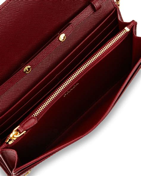 prada red wallet on chain